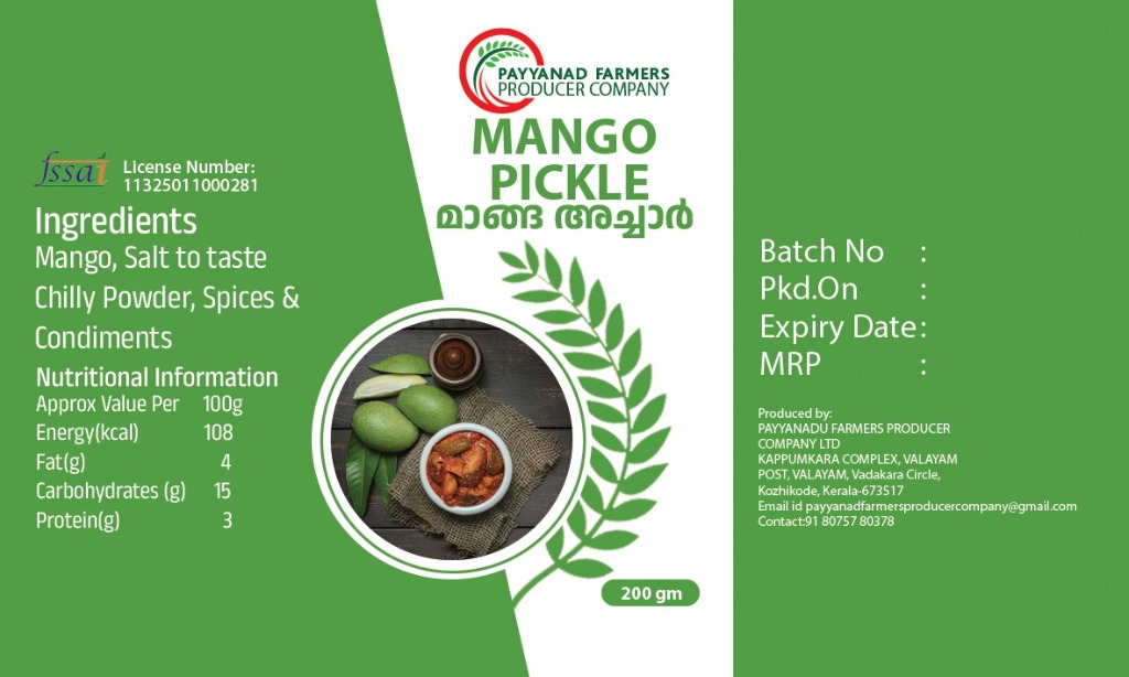 Mango Pickle – Payyanad Farmers Producer Company